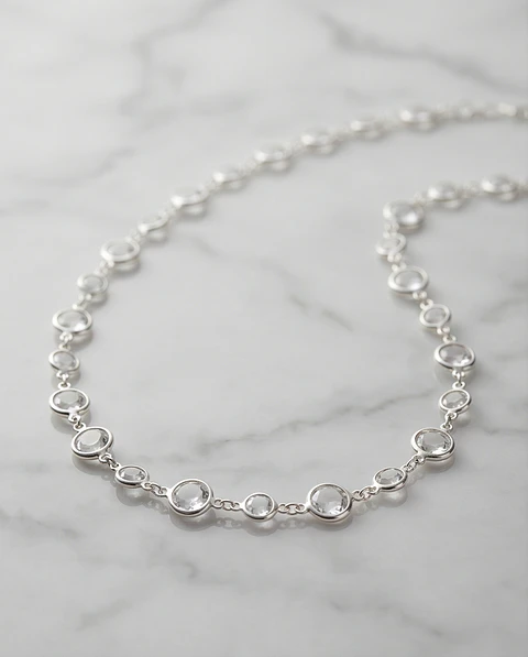 Collar Puntos de Luz Rivier - Plata 925