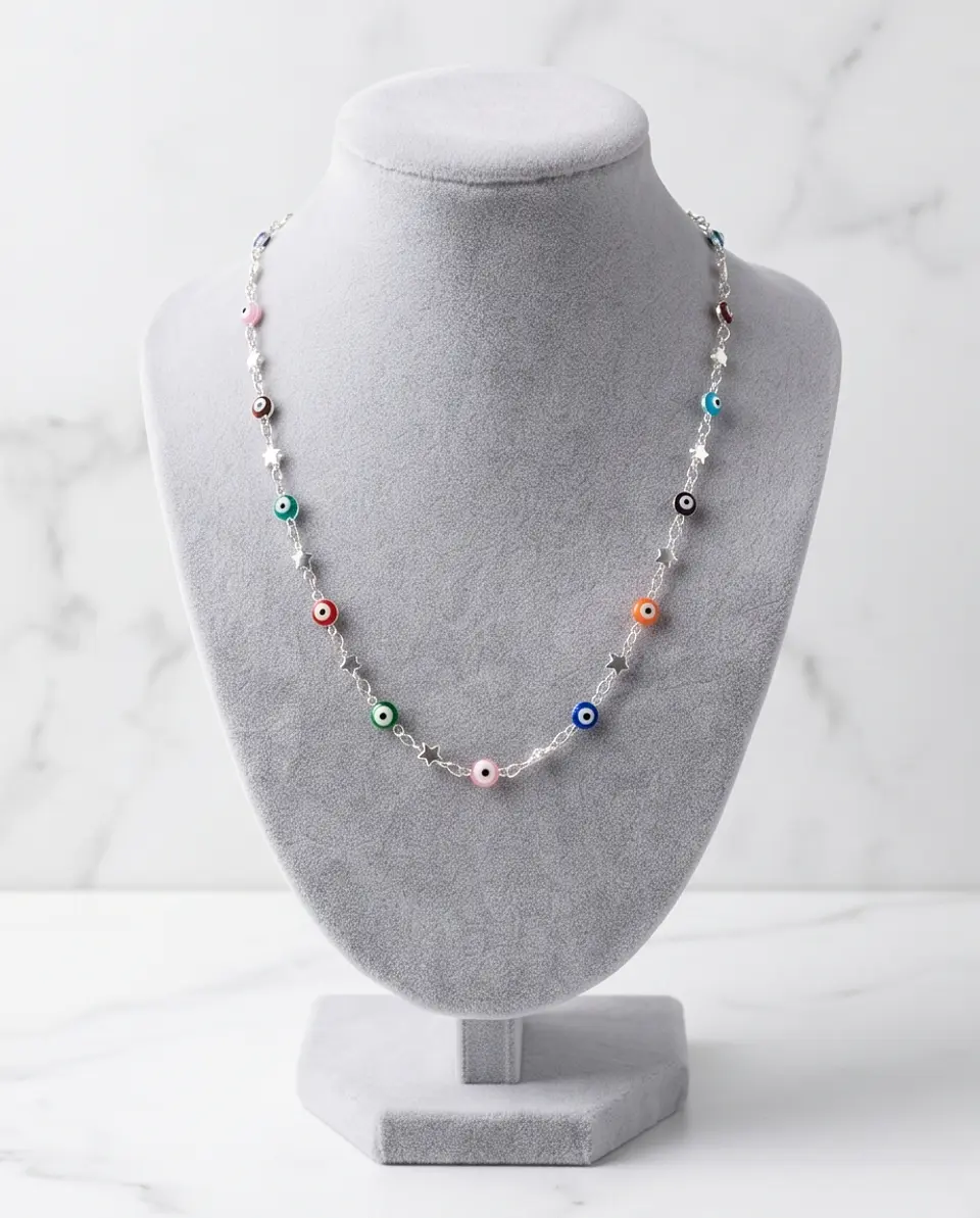 Collar Multi Ojos Turcos - Plata 925 1