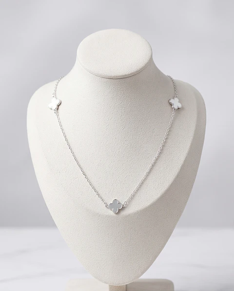 Collar Trébol Nácar - Plata 925
