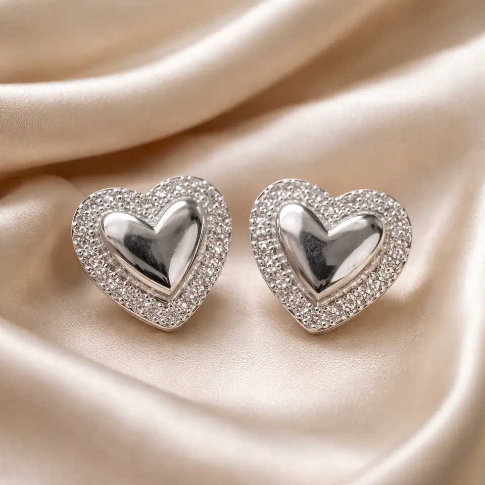 Aros Corazón Radiant - Plata 925 1