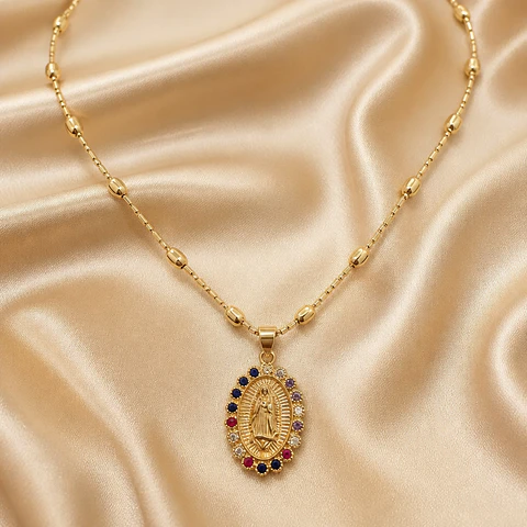 cadena virgen multicolor 
