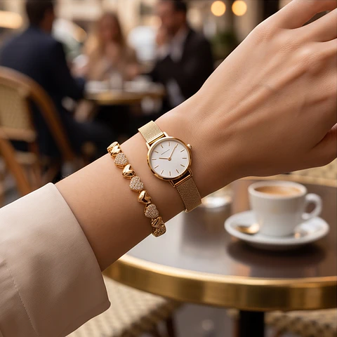     Pulsera Corazones Brillantes