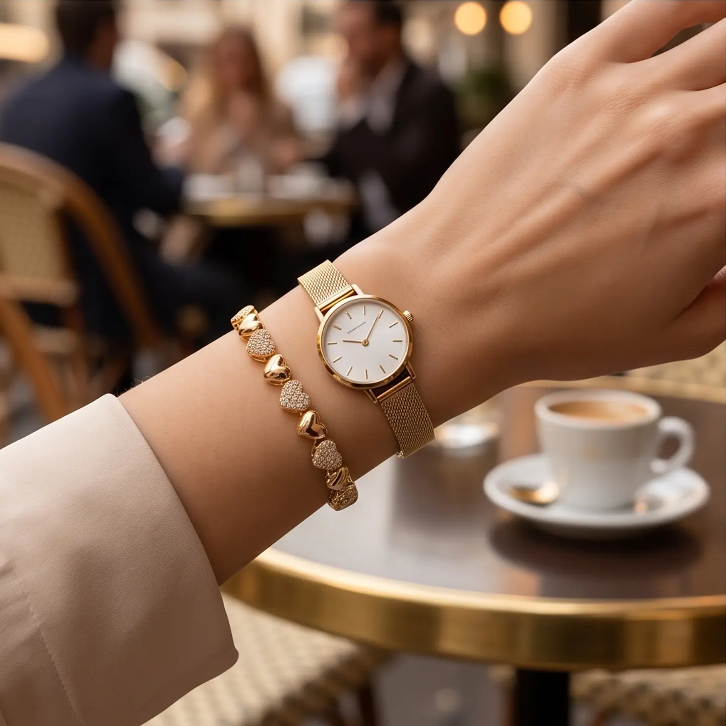     Pulsera Corazones Brillantes 1