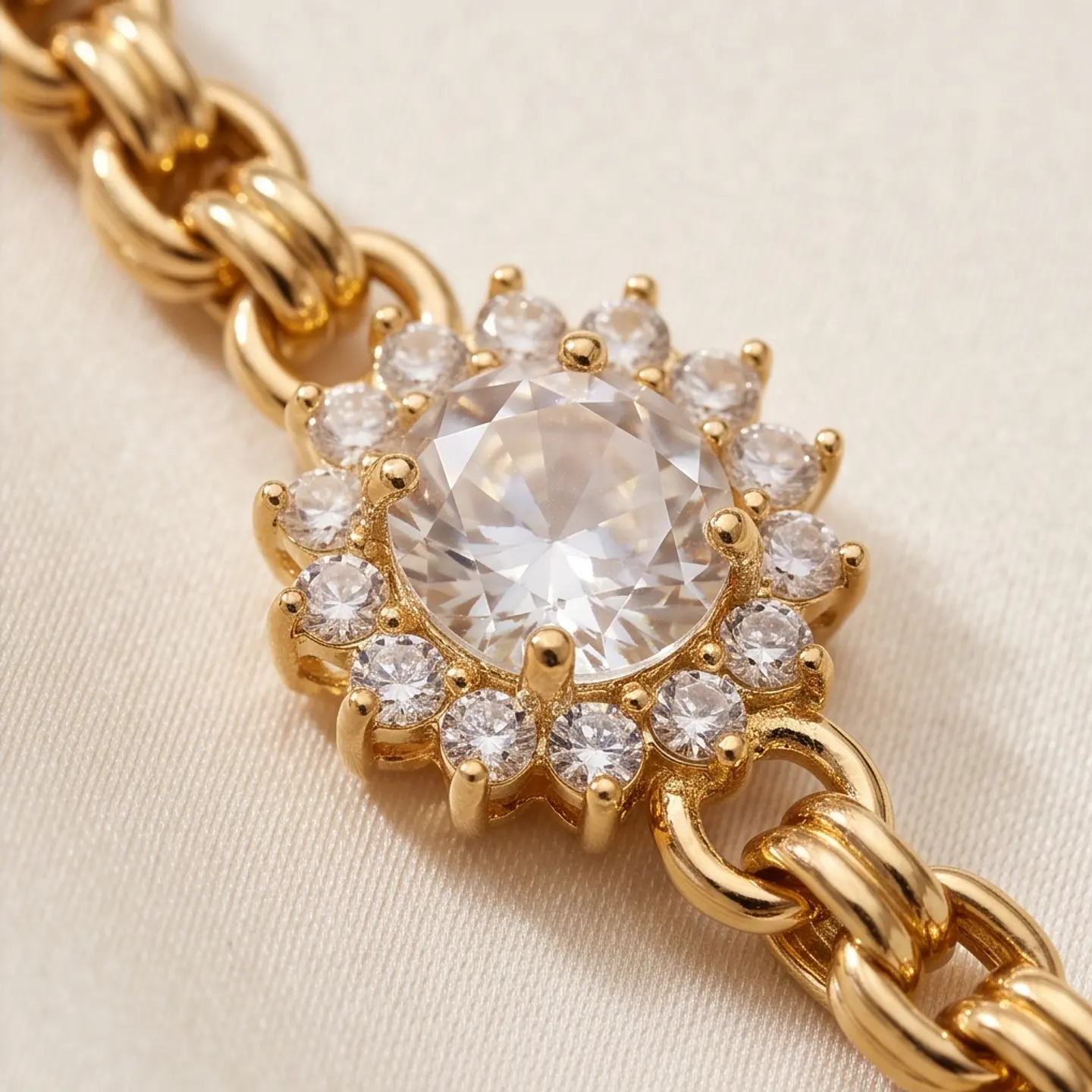 Pulsera Aurora Cristal – Baño en Oro  4