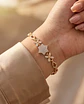 Pulsera Estrella Floral – Baño en Oro 18K  - Miniatura 1