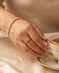 Pulsera Destellos Geométricos – Baño en Oro  - Miniatura 2