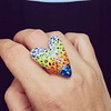 Anillo corazón print colores