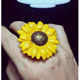 Anillo Girasol Plano STOCK