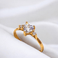 Anillo corazon circones Oro 18k - Miniatura 1