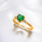 Anillo corazon esmeralda y circones Oro 18k - Miniatura 5