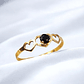 Anillo midi tres corazones onix Oro 18k - Miniatura 2