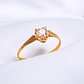 Anillo chatón corazón rosa de Francia Oro 18k - Miniatura 2