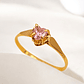 Anillo chatón corazón rosa de Francia Oro 18k - Miniatura 5