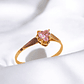 Anillo chatón corazón rosa de Francia Oro 18k - Miniatura 4