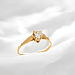 Anillo chatón corazón circon Oro 18k - Miniatura 1