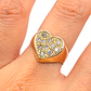Anillo corazón grande circones Oro 18k - Miniatura 5