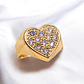 Anillo corazón grande circones Oro 18k - Miniatura 2
