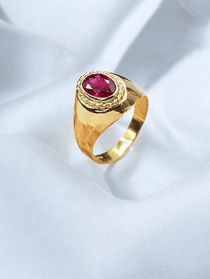 Anillo bolocco rubi Oro 18k