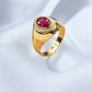 Anillo bolocco rubi Oro 18k - Miniatura 2