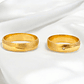 Argollas de matrimonio talladas circon 5 mm Oro 18k - Miniatura 4