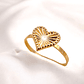 Anillo corazon tallado Oro 18k - Miniatura 1