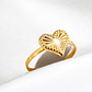 Anillo corazon tallado Oro 18k - Miniatura 2
