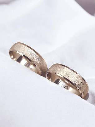Argollas de matrimonio satinadas 5 mm Oro blanco 18k