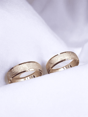 Argollas de matrimonio satinadas 5 mm Oro blanco 18k