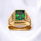Anillo sello esmeralda Oro 18k - Miniatura 3