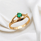 Anillo entrelazado 4 grifas esmeralda Oro 18k - Miniatura 1
