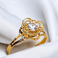 Anillo doble rosa circon Oro 18k - Miniatura 1