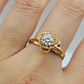 Anillo doble rosa circon Oro 18k - Miniatura 2