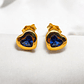 Aros corazón zafiro 8 mm Oro 18k - Miniatura 4