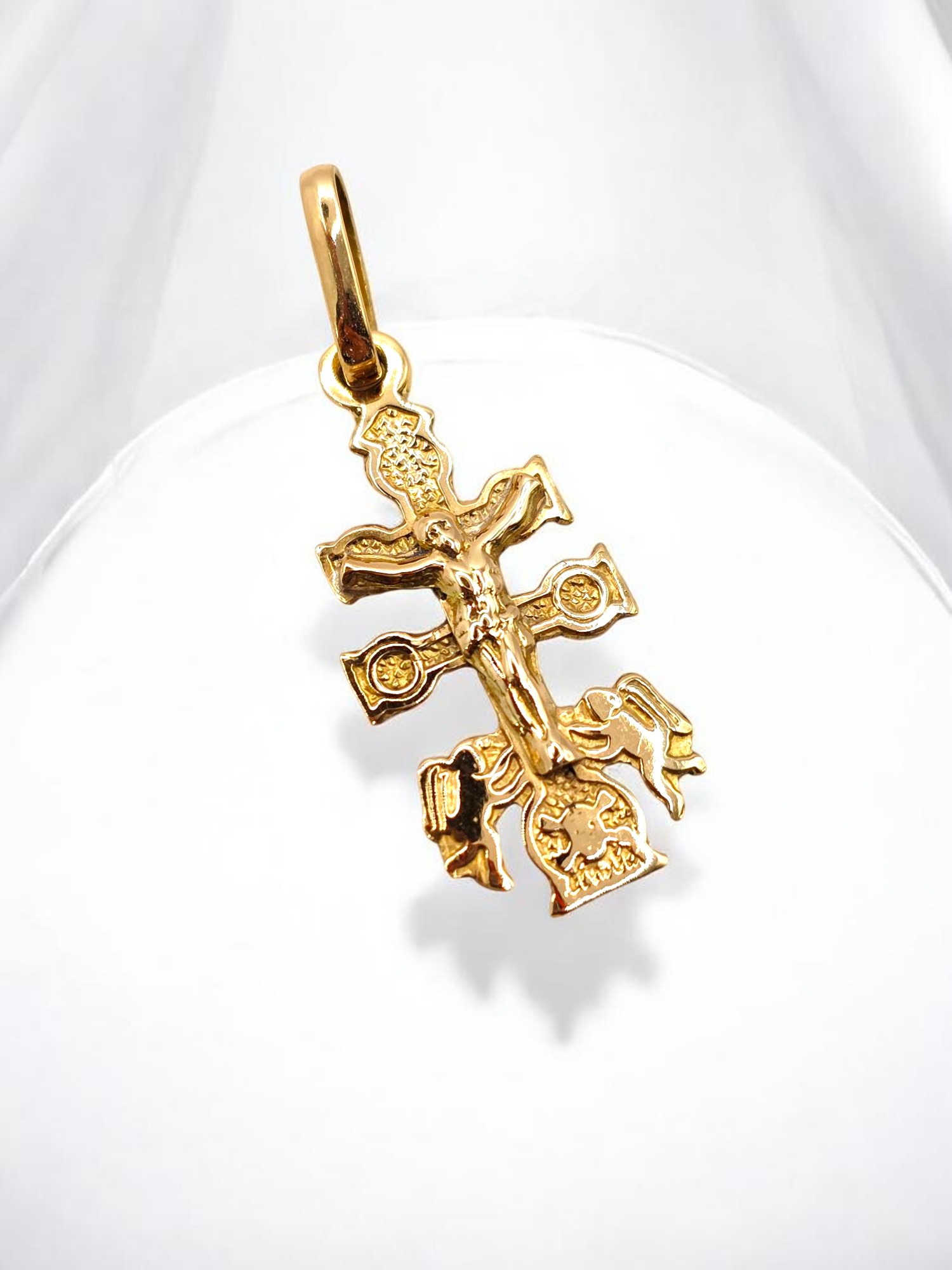 Colgante cruz de caravaca Oro 18k 3