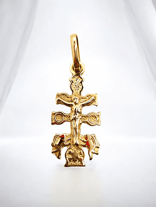 Colgante cruz de caravaca Oro 18k