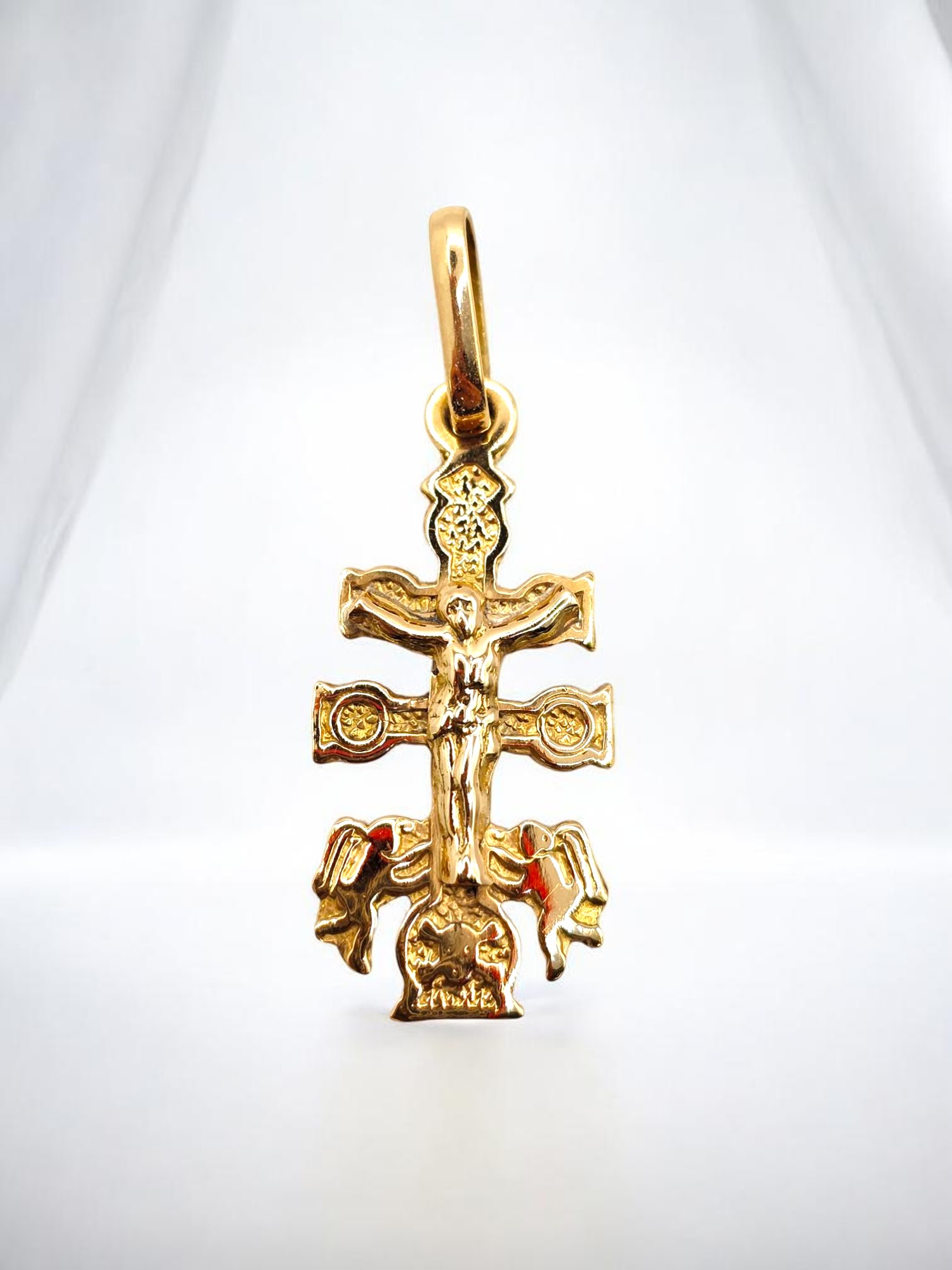 Colgante cruz de caravaca Oro 18k 4