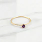 Anillo solitario juvenil amatista Oro 18k - Miniatura 2