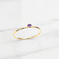 Anillo solitario juvenil amatista Oro 18k - Miniatura 4