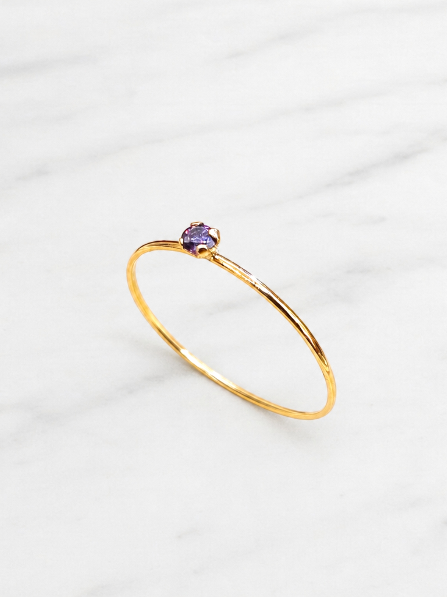 Anillo solitario juvenil amatista Oro 18k 6