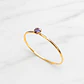 Anillo solitario juvenil amatista Oro 18k - Miniatura 6