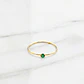 Anillo solitario juvenil esmeralda Oro 18k - Miniatura 2