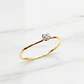 Anillo solitario juvenil circón Oro 18k - Miniatura 3