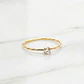 Anillo solitario juvenil circón Oro 18k - Miniatura 4