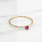 Anillo solitario juvenil rubi Oro 18k - Miniatura 5