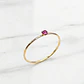 Anillo solitario juvenil rubi Oro 18k - Miniatura 3