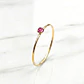 Anillo solitario juvenil rubi Oro 18k - Miniatura 2