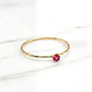 Anillo solitario juvenil rubi Oro 18k - Miniatura 6