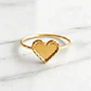 Anillo tazo corazón mini Oro 18k  - Miniatura 2