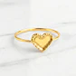 Anillo tazo corazón mini Oro 18k  - Miniatura 3