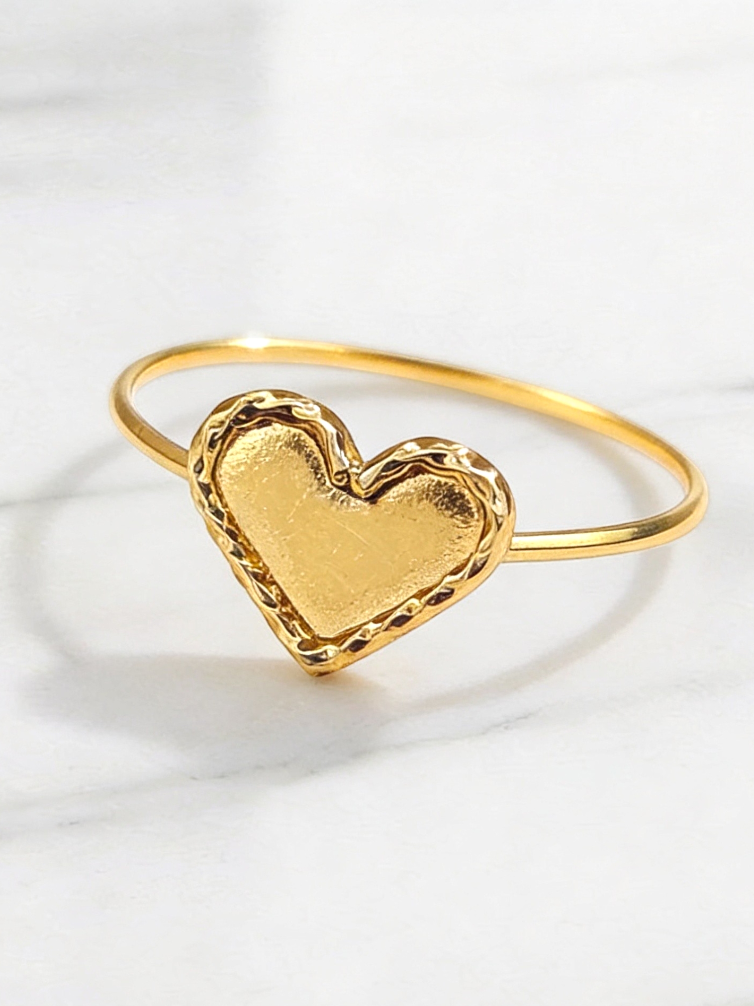 Anillo tazo corazón mini Oro 18k  1